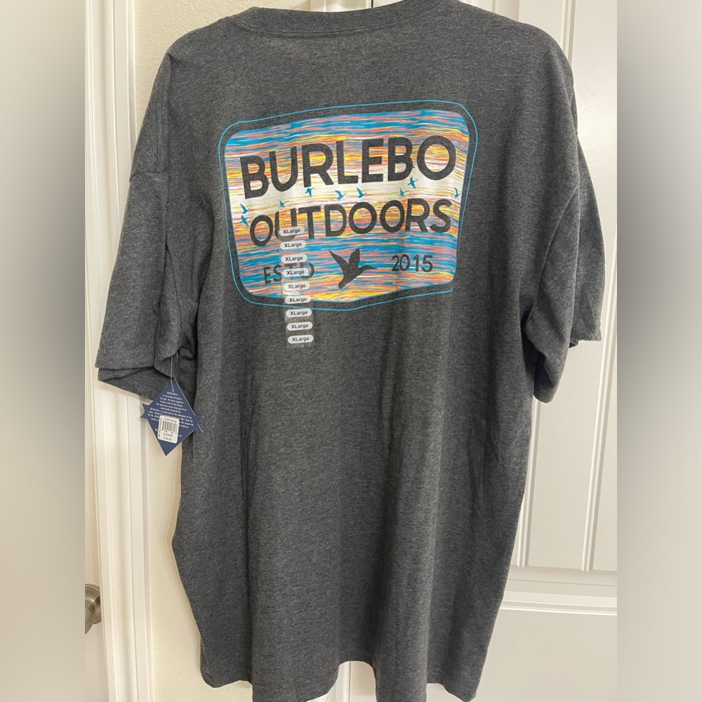 Burlebo Men’s Pocket T Shirt Size XL Charcoal Gray